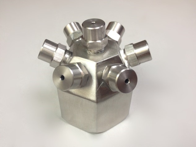 External thread seven head solid cone nozzle