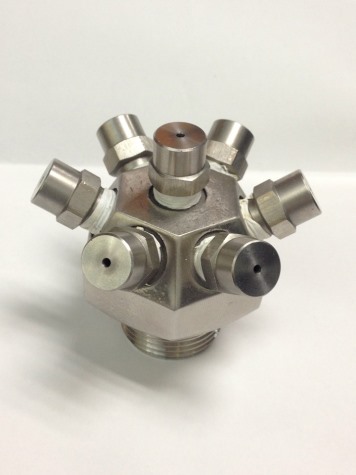 Internal thread seven head solid cone nozzle